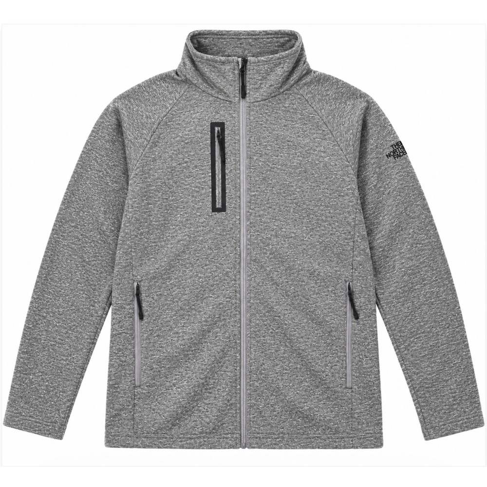 New The North Face Jacket Small Gray Full Zip Fleece Hiking Gorpcore Active Logo